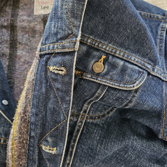 IronCharlie VTG Lee Storm Rider Denim Jacket with Blanket Lining Corduroy Collar - Picture 2 of 15